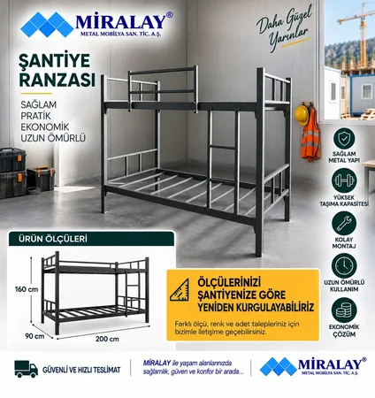 Bölünmeyen Şantiye Ranzası