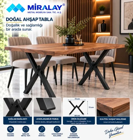 Doğal Ahşap Masa Tablası